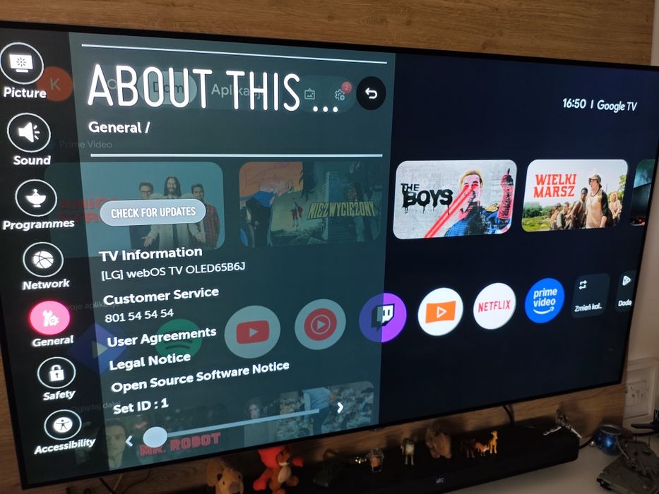Telewizor LG OLED 65B6J 65 cali + uchwyt na ścianę