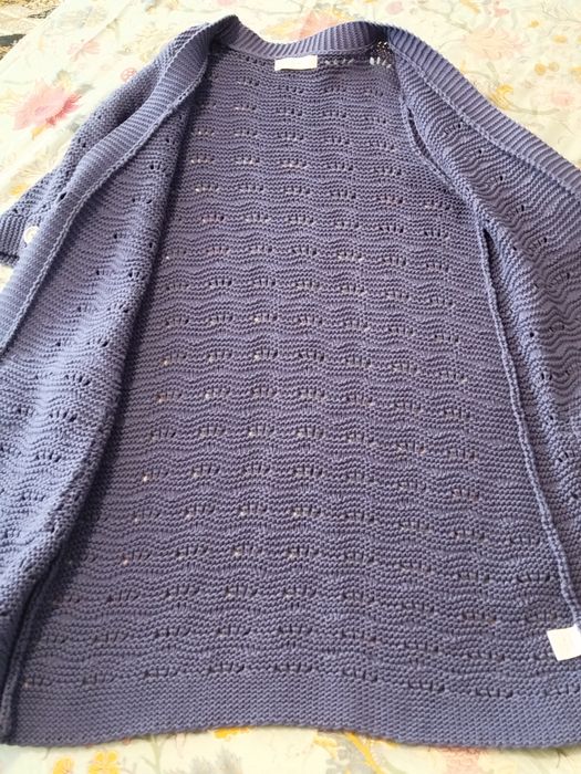 Granatowy sweter kardigan długi Nougat XL 42