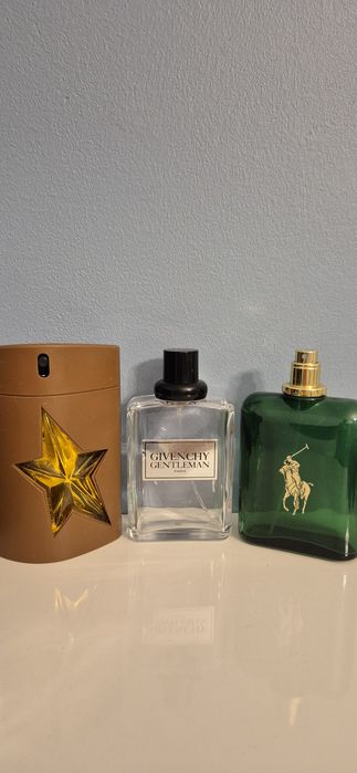3 flakony meskie Mugler Ralph Givenchy