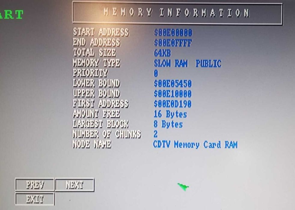 Amiga CDTV Commodore CD-1401 Static RAM Card replacement module