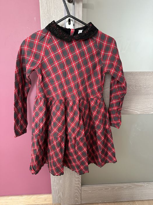 Sukienka dziewczęca 122 coccodrillo długi rękaw czerwona