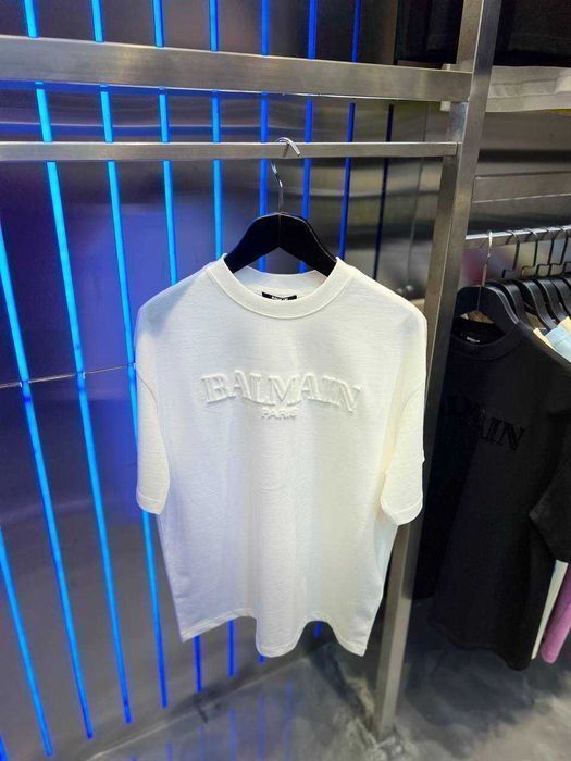 BALMAIN футболка оверсайз мужская унисекс оригинал белая