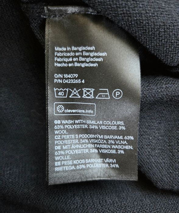 Sukienka codzienna 40 L H&M granatowa elegancka midi Basic