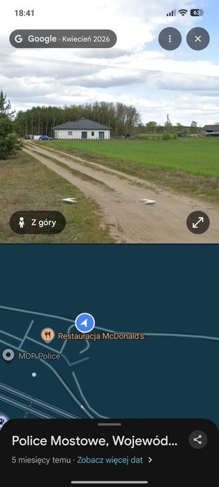 Działka budowlana 1000 metrów 10 arów  Police mostowe  Koło