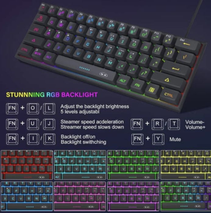 Механическая RGB клавиатура MageGee 60%