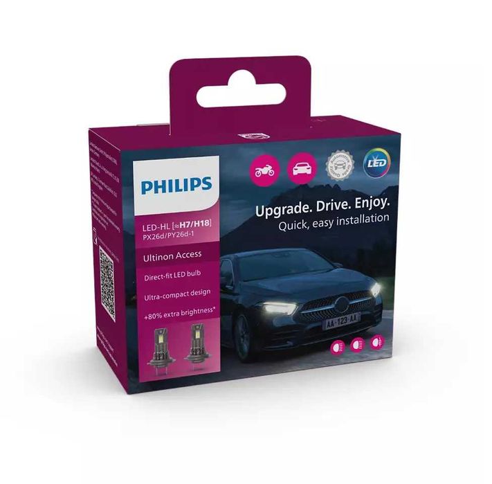 Philips Led Plug And Play H1/H7/HIR2/H9(Diversos encaixes Disponíveis)