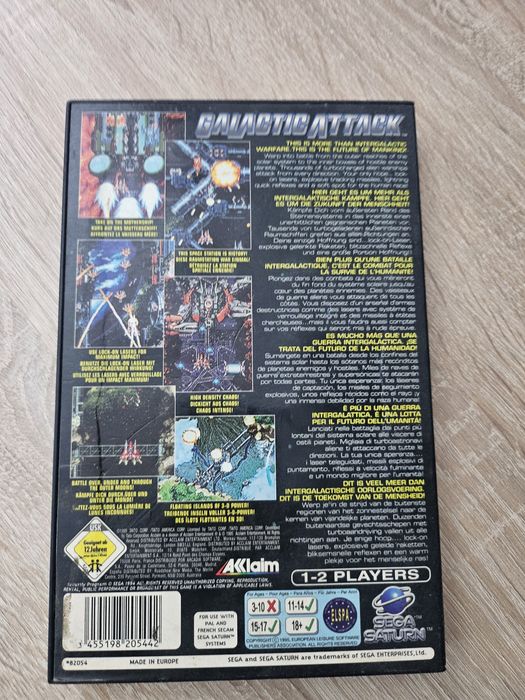 Pudełko Galactic Attack Sega Saturn