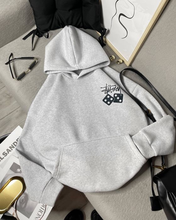 Базове оверсайз худі stussy. Біг лого на спині. Худі стусі