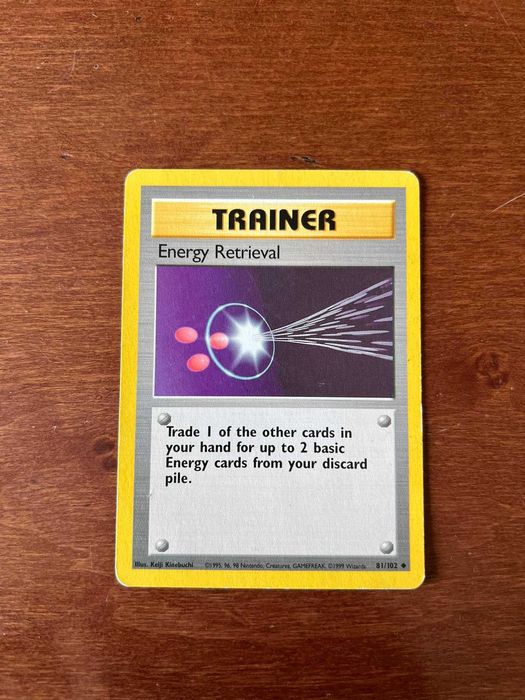 Karta Pokemon Energy Retrieval Base Set Trainer 81/102