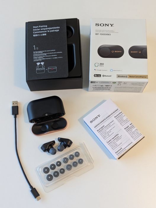 Sony WF-1000XM3 Cancelamento de Ruído Ativo Excelente Estado