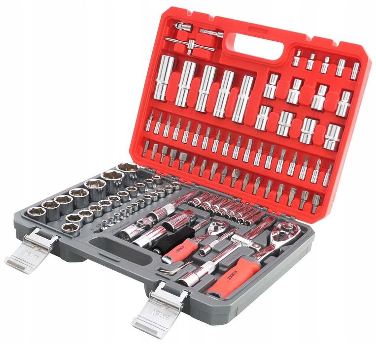 KLUCZE Nasadowe 108ZESTAW Kluczy Nasadowych Narzędzi BITY Torx Grzehot