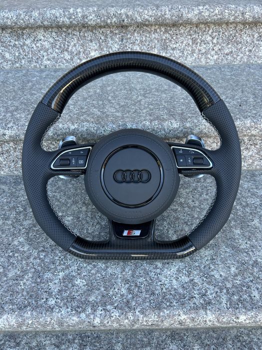 Kompletna Kierownica Ścięta S Line Audi A6 C7 A7 A4 B8 A5 A3 8V z airbagiem