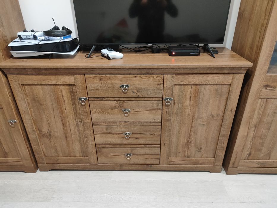 MEBLE BRW Patras Zestaw mebli Black Red White