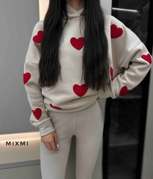 Теплий костюм худі + лосіни