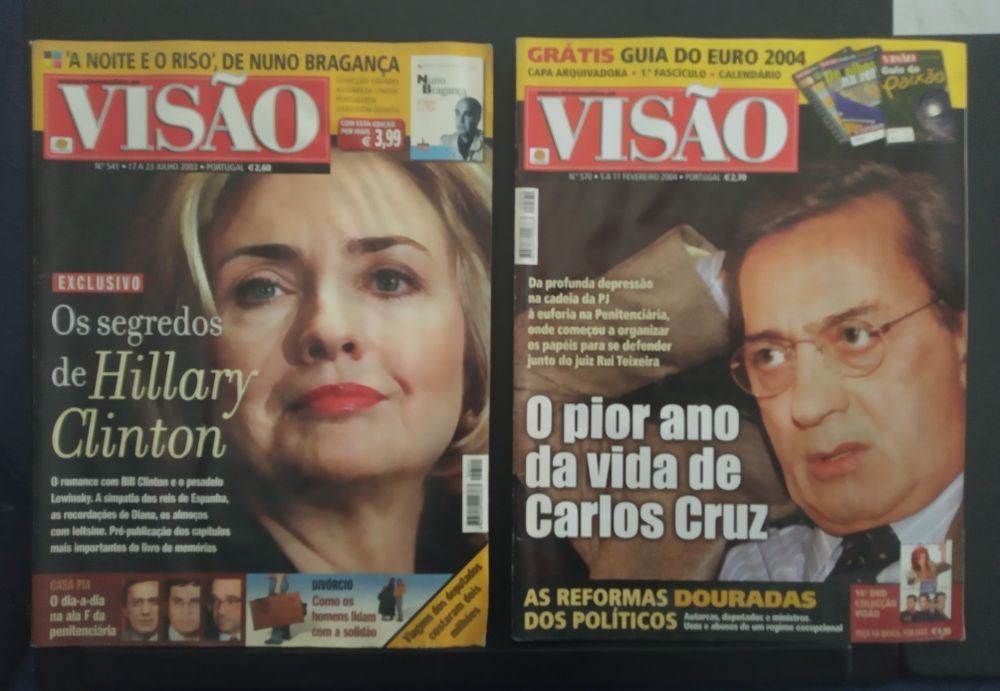 REVISTAS: Visão, Focus, Cristina e Sábado