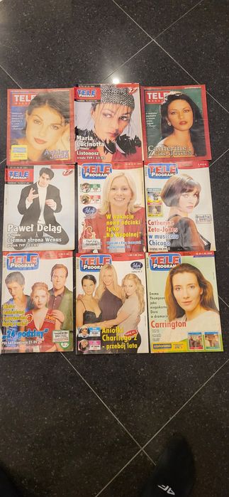 Kolekcja magazynów Tele Program – zestaw okładek aktorskich, lata 2000