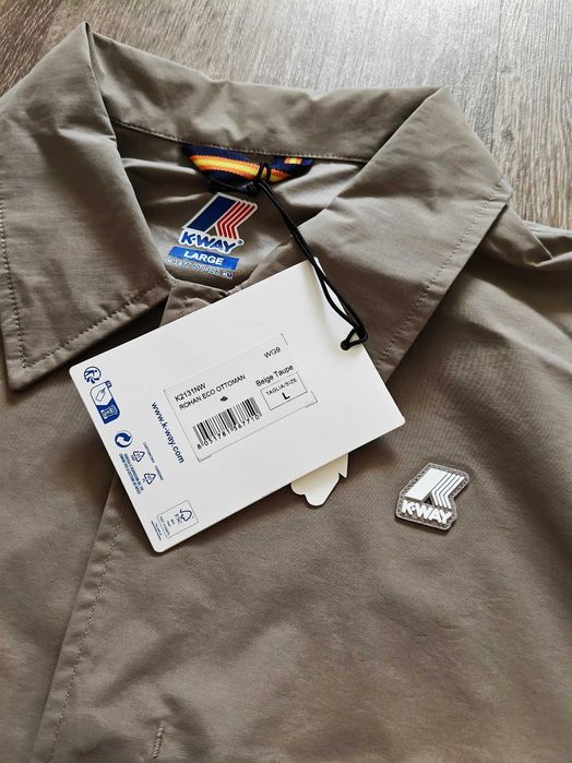 Nowa kurtka K-Way Rohan L (Harrington / Quiet Luxury / Taupe)