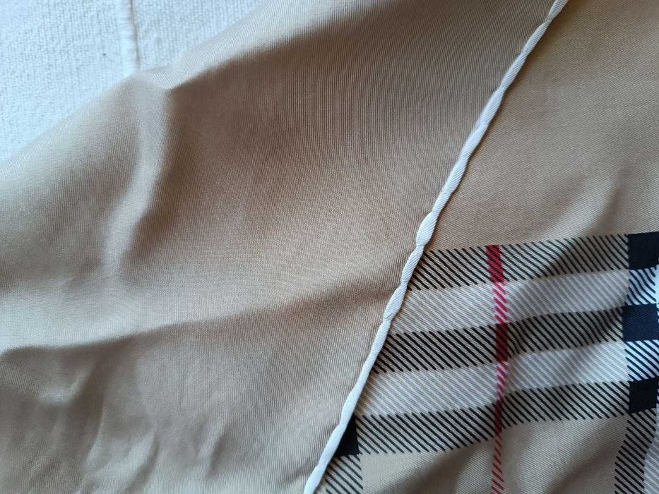 Вінтажна шовкова хустка у клітку Burberry