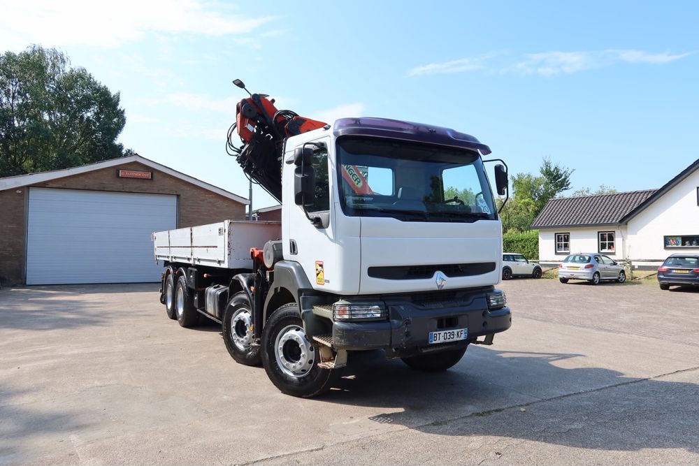RENAULT KERAX 340cv Grua Palfinger PK27000 c/Gib RadioComando Caixa Tri-Basculante Apenas 200.000km #OPORTUNIDADE#