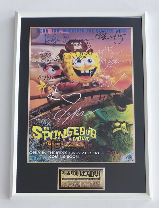 Moldura Filme The Spongebob Movie: Search for Squarepants com Autógraf