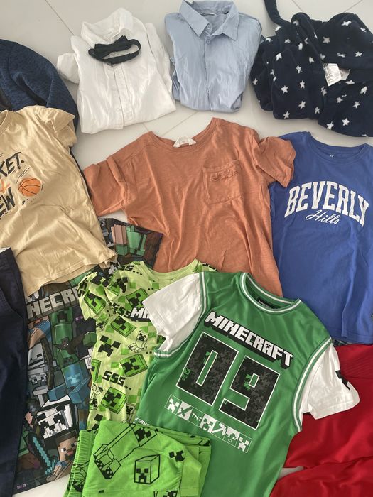 Paka ubran 140 dla chlopca minecraf h&m gap