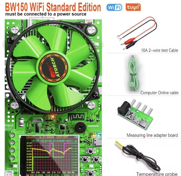 Електронне навантаження Atorch + WI-FI тестер акумуляторів