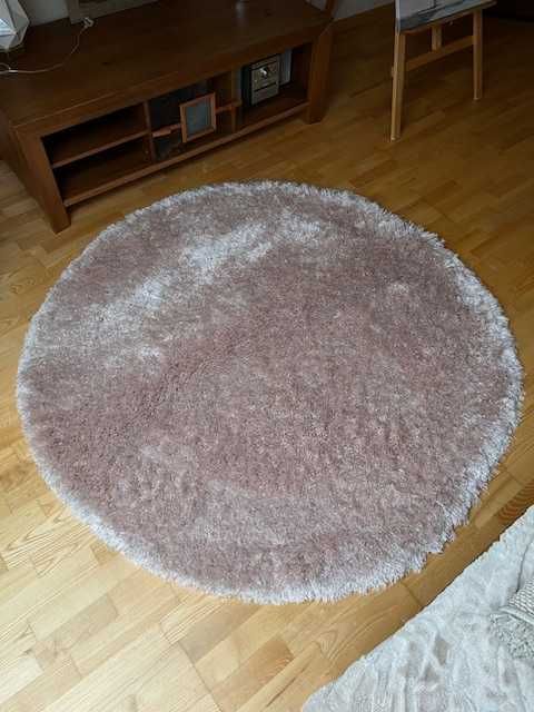 Dywan okrągły 160 cm kolor lila róż