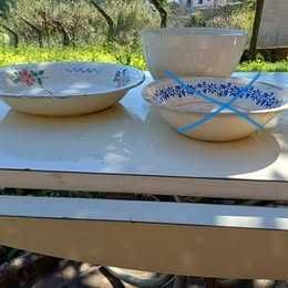 Diversas taças/pratos de cerâmica, antigos