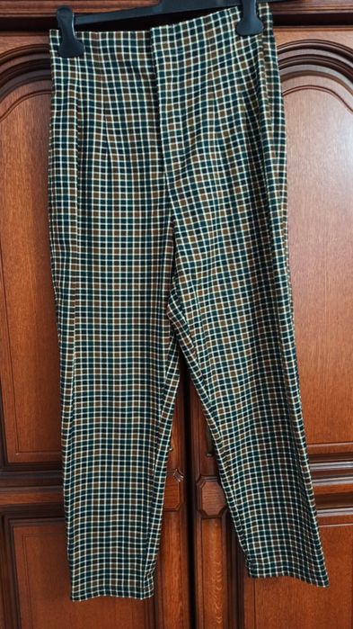 Spodnie damskie S M Cropp chinosy wysoki stan