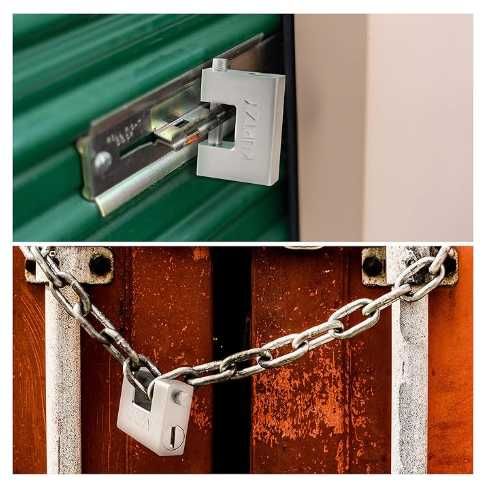 Kurtzy Cadeado resistente de 1 kg com 5 chaves