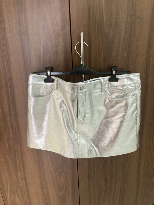 Spódnica mini srebrna MANGO rozm xl