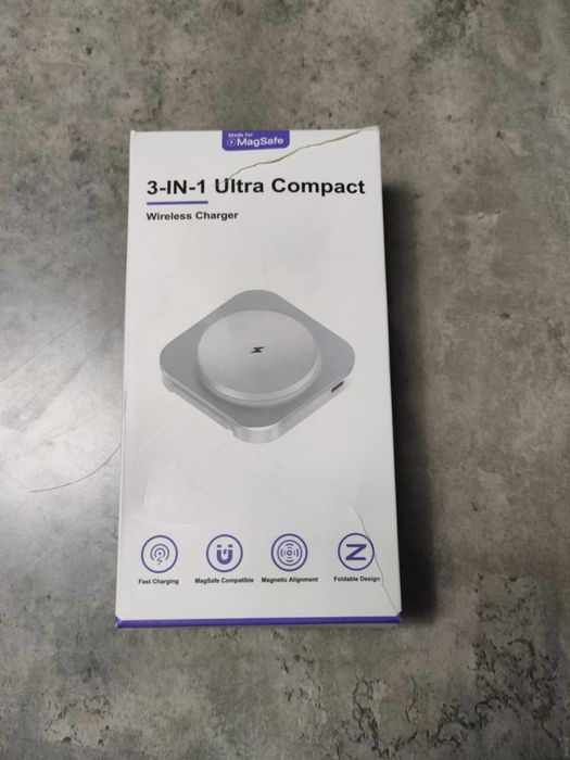 Ładowarka indukcyjna 3w1 Magsafe Ultra Compact iPhone iWatch AirPods