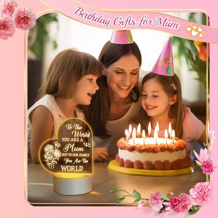 Lampka Serce na Biurko Statuetka Prezent dla Mamy