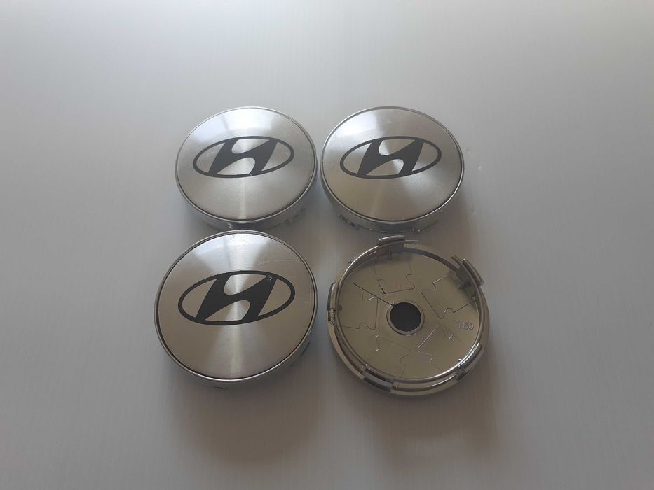 Centros/tampas de jante completos Hyundai com 56, 60, 65 e 68 mm