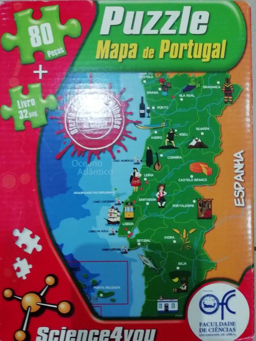 Puzzle mapa Portugal science 4 you