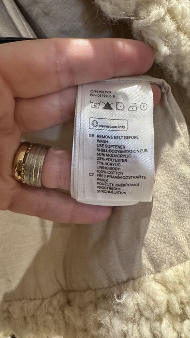 H&M Teddy Colete | Belted | Cozy & Chic