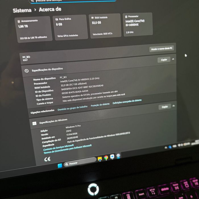 Portátil Lenovo Legion 5i (Gen 10)