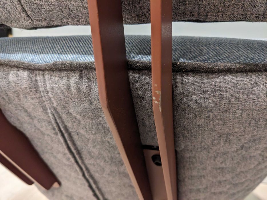 Fotel Malabo szaro-niebieski obrotowy