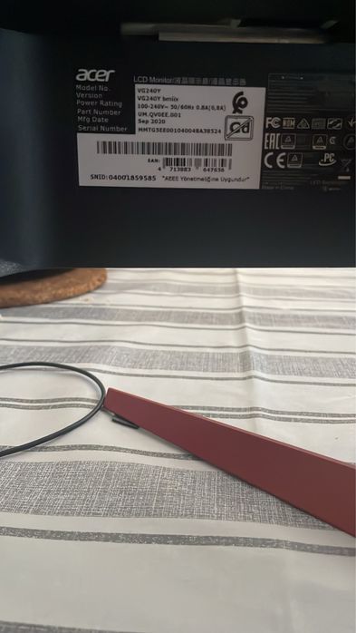 Monitor Acer Nitro VG240Y 23.8” Full HD IPS 75Hz – Excelente Estado