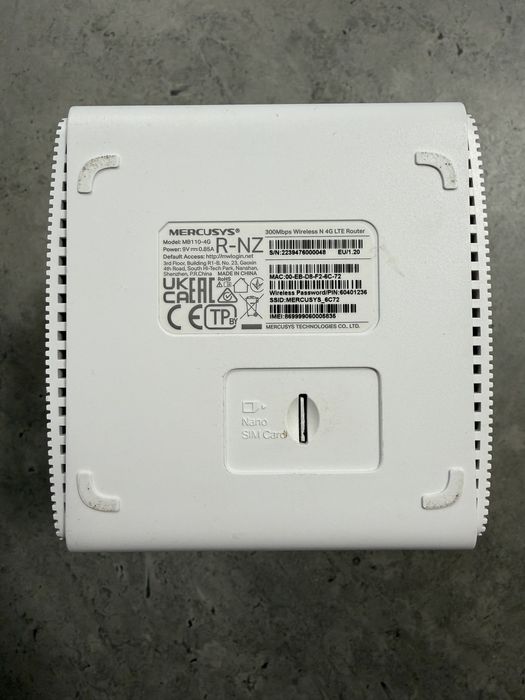 Router Mercusys MB110-4G Karta Sim Wi-Fi Lte