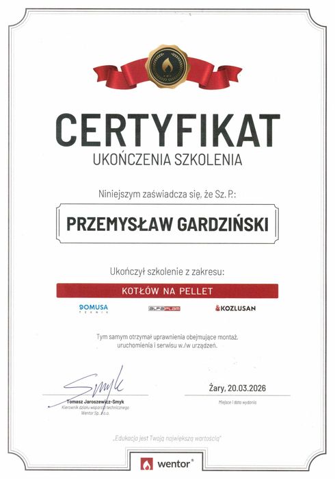 SERWIS KOTŁÓW I KOMINKÓW NA PELLET – Wałcz i okolice do 60 km!
