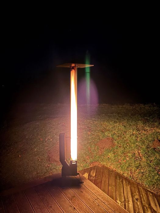 Parasol grzewczy na pellet piec rakietowy