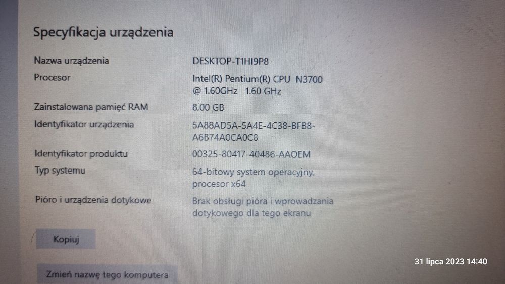 SPRZEDAM LAPTOPA  - Idealny do pracy i rozrywki! DELL Laptop 8 RAM