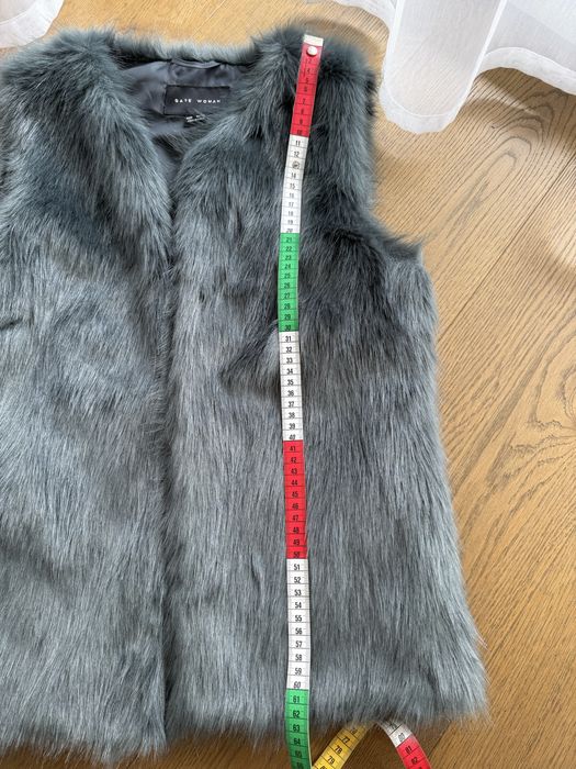 Kamizelka futerko M 38 futerkowa puszysta bezrękawnik uniwersalny