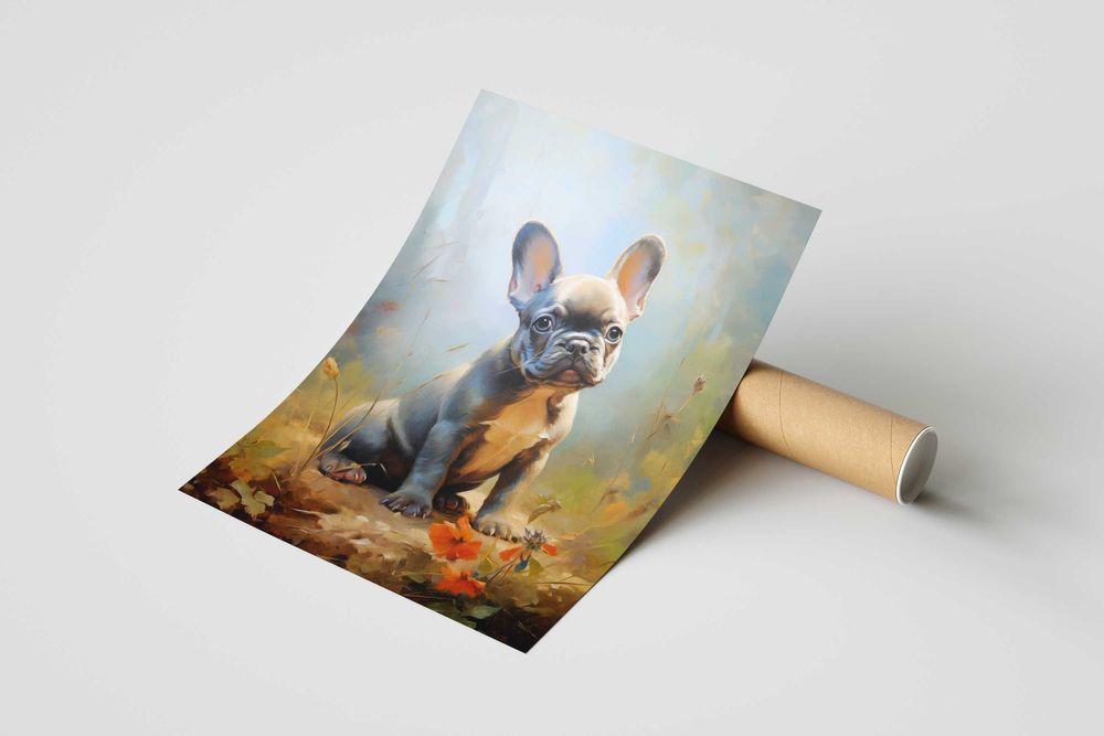 Buldog Francuski Vintage PLAKAT A3 - trzeci plakat GRATIS
