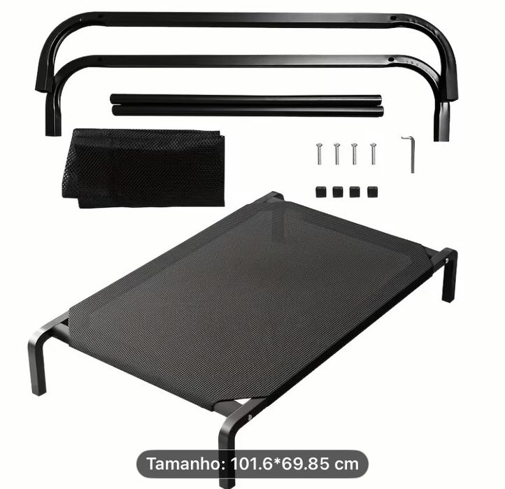 Cama  grande elevada para cão