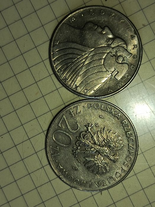 Międzynarodowy rok kobiet 20 zł moneta PRL 1975 zestaw
