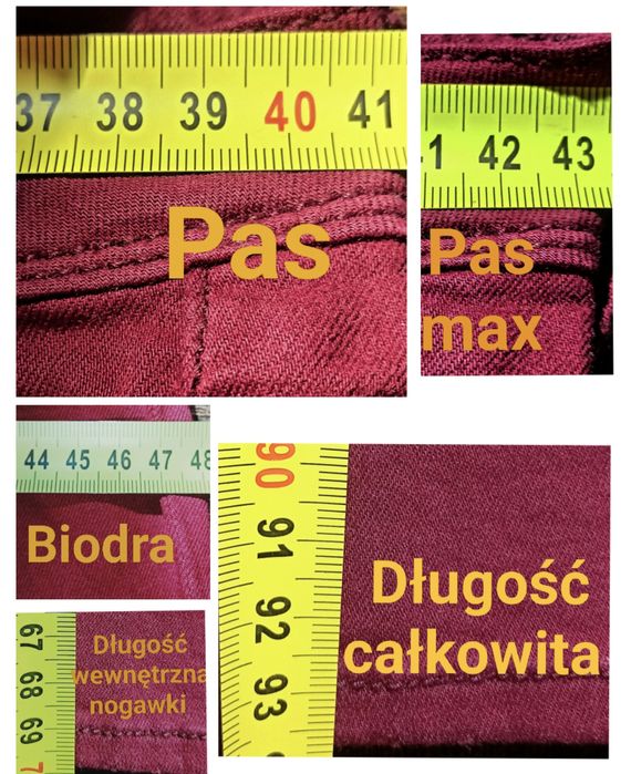 Bordowe dżinsowe Spodnie Tally Weijl 38