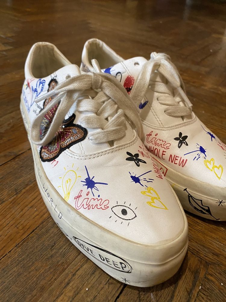 Zara Graffiti Butterfly Sneakers 395 Olx