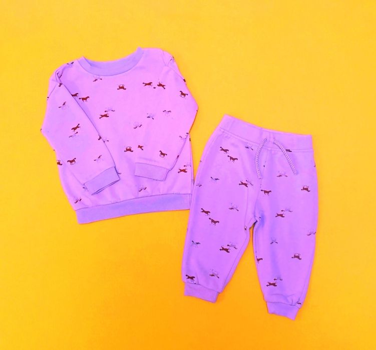 Набор теплой одежды для девочки 9-12 мес. (74-80см).  Цена за набор.